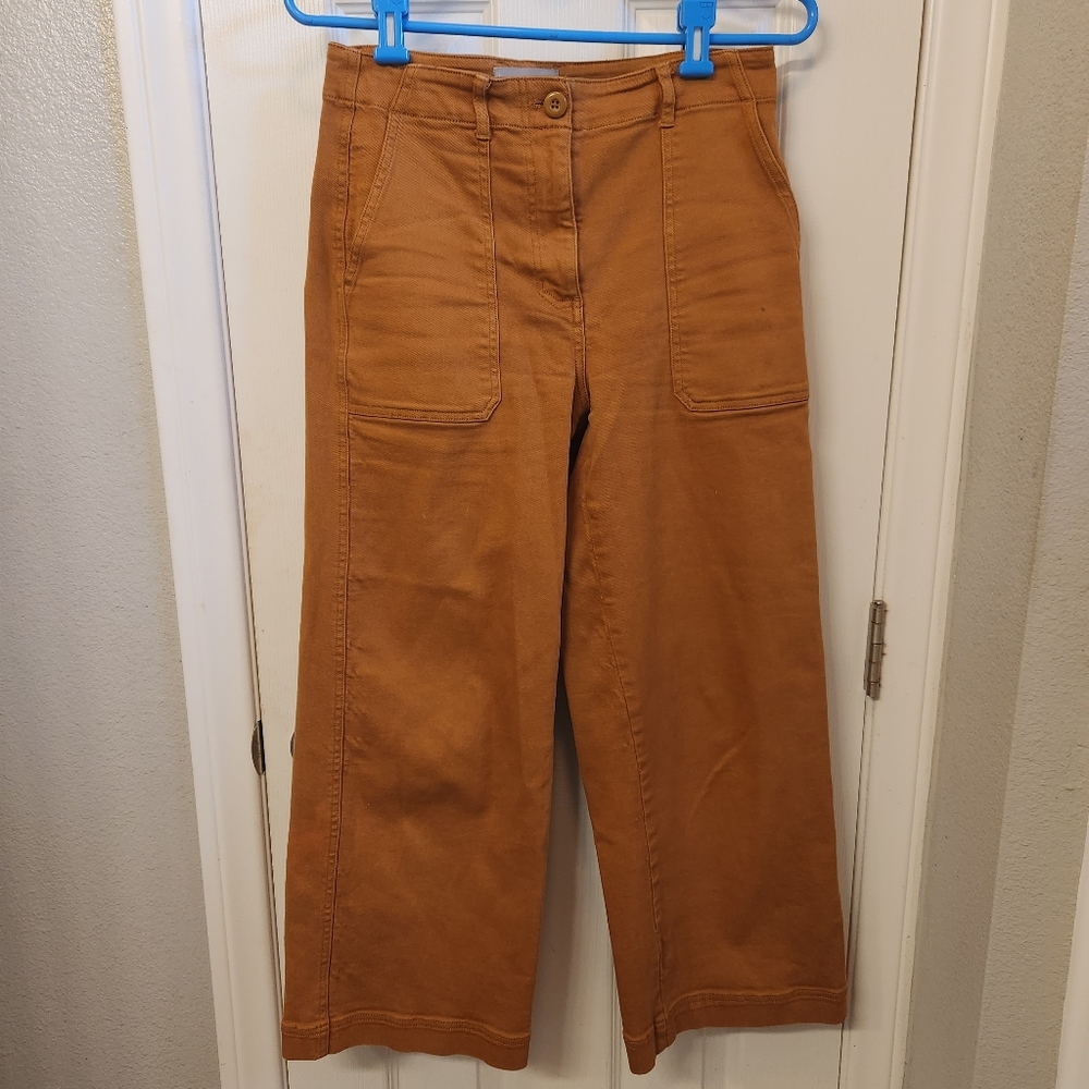 Everlane wide leg cropped pants size 4